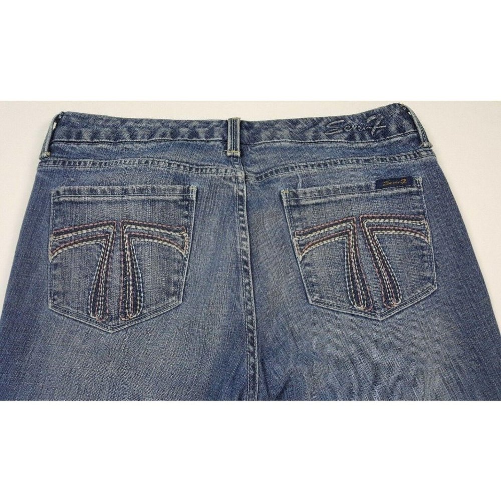 Seven 7 Bootcut Denim Jeans Women Size 12 Waist 32